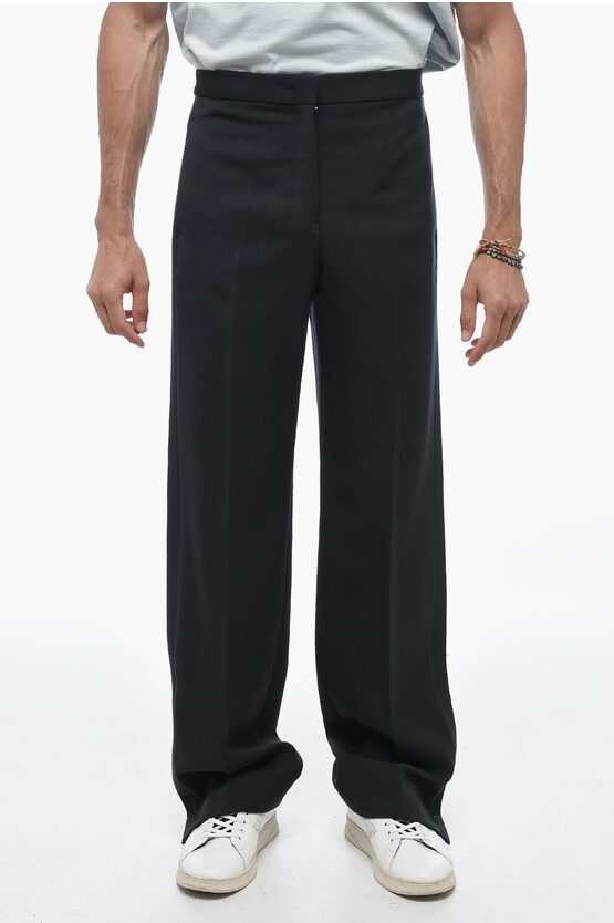 Jil Sander Virgin Wool Luigi Palazzo Pants With Ankle Button