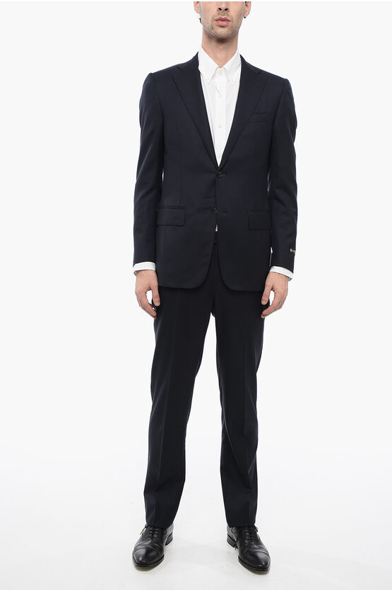 Shop Corneliani Virgin Wool Mantua 2-button Suit With Notch Lapel