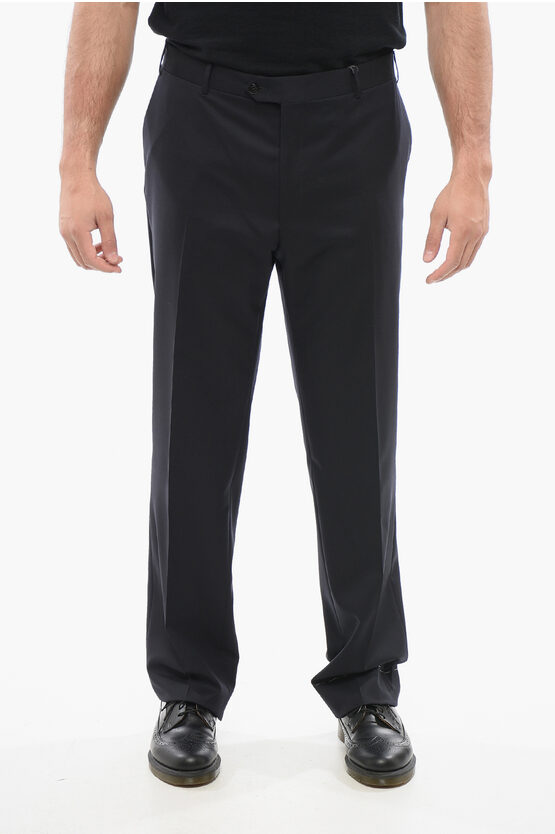 Corneliani Virgin Wool Mantua Pants With Belt Loops