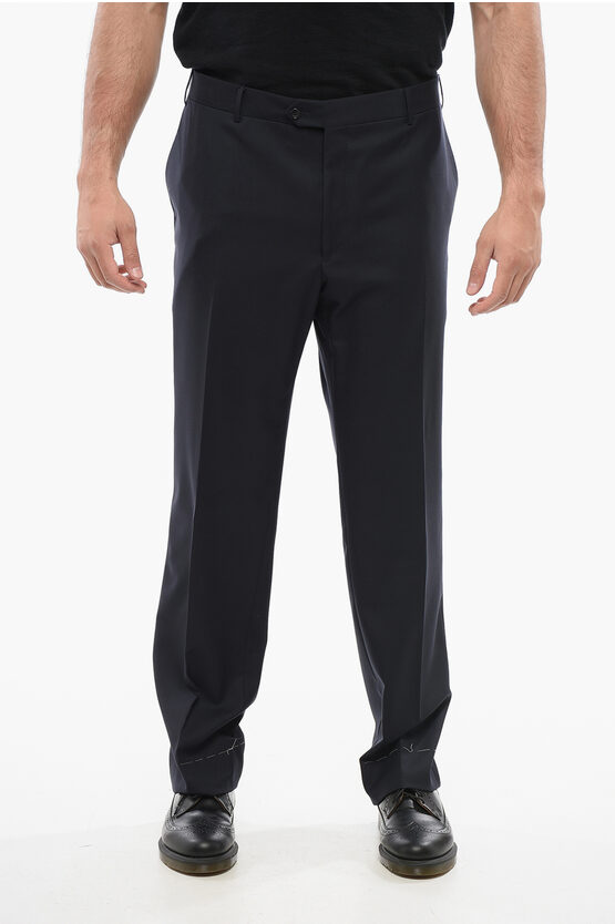 Corneliani Virgin Wool Mantua Pants With Belt Loops