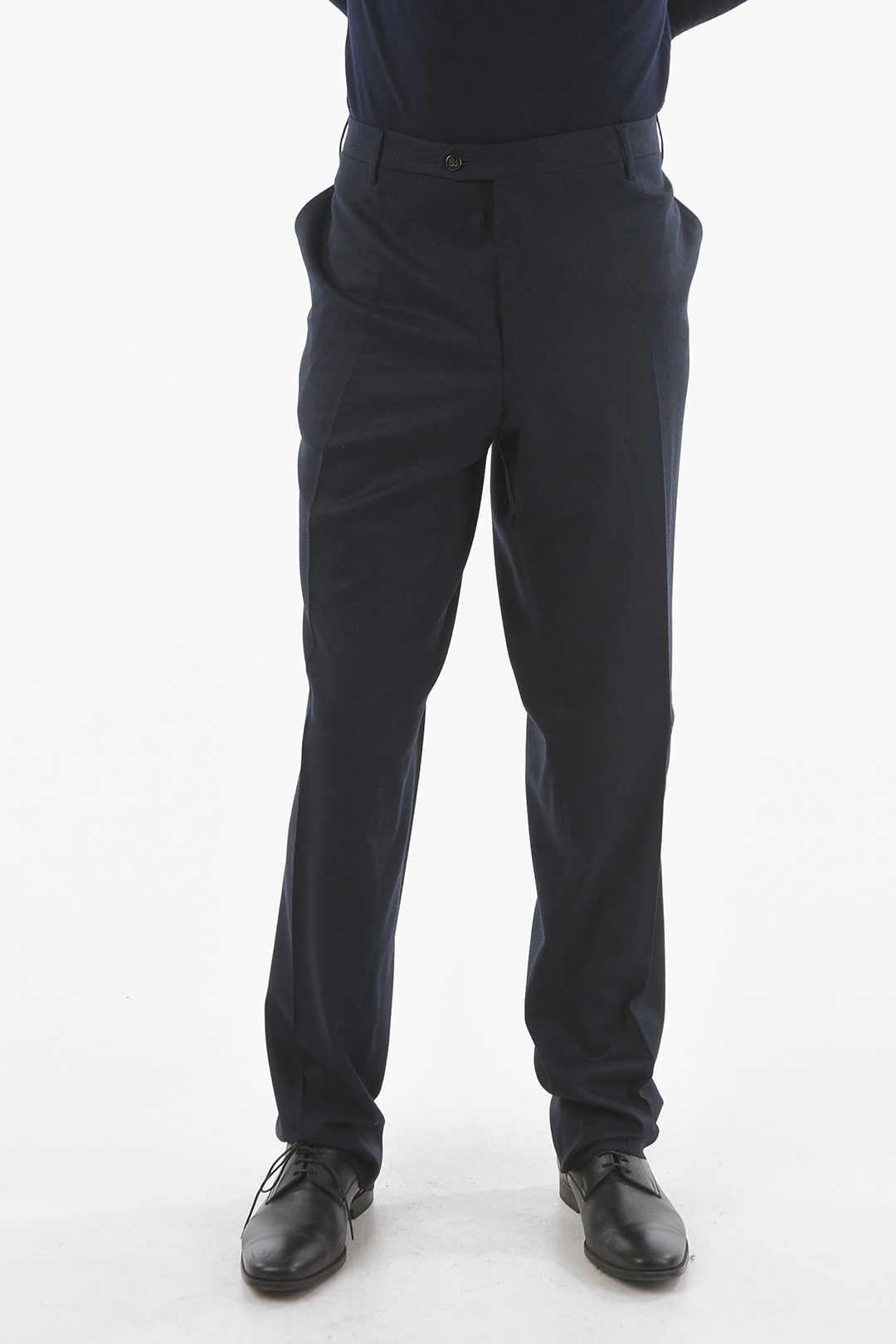 Corneliani Virgin Wool Mid Waist ACADEMY Trousers men - Glamood Outlet