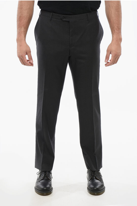 Corneliani Virgin Wool Mantua Pants With Belt Loops