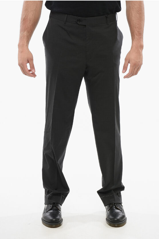 Corneliani Virgin Wool Mantua Pants With Belt Loops