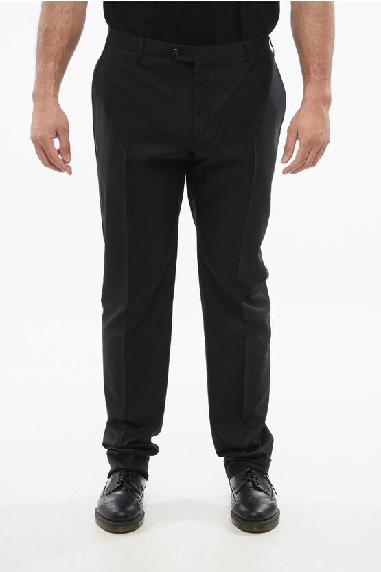 Corneliani Virgin Wool Pants With Belt Loop