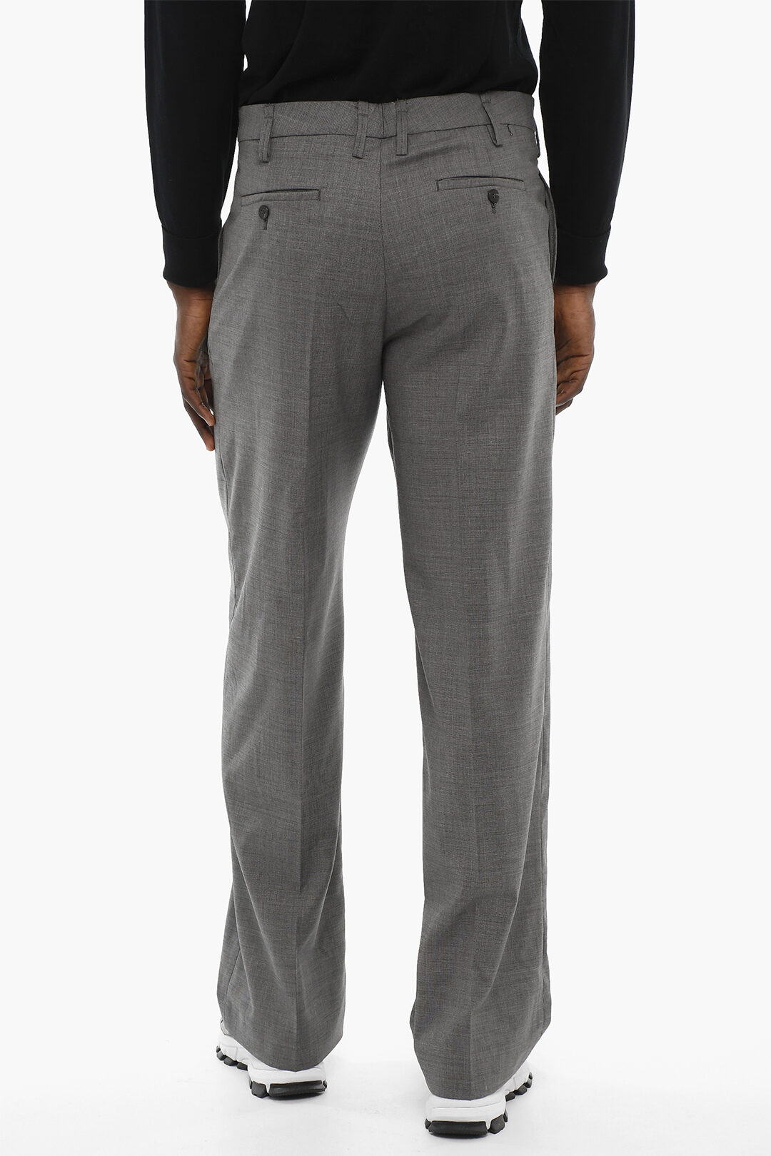 Neil Barrett Virgin Wool Pants with Belt Loops men Glamood Outlet