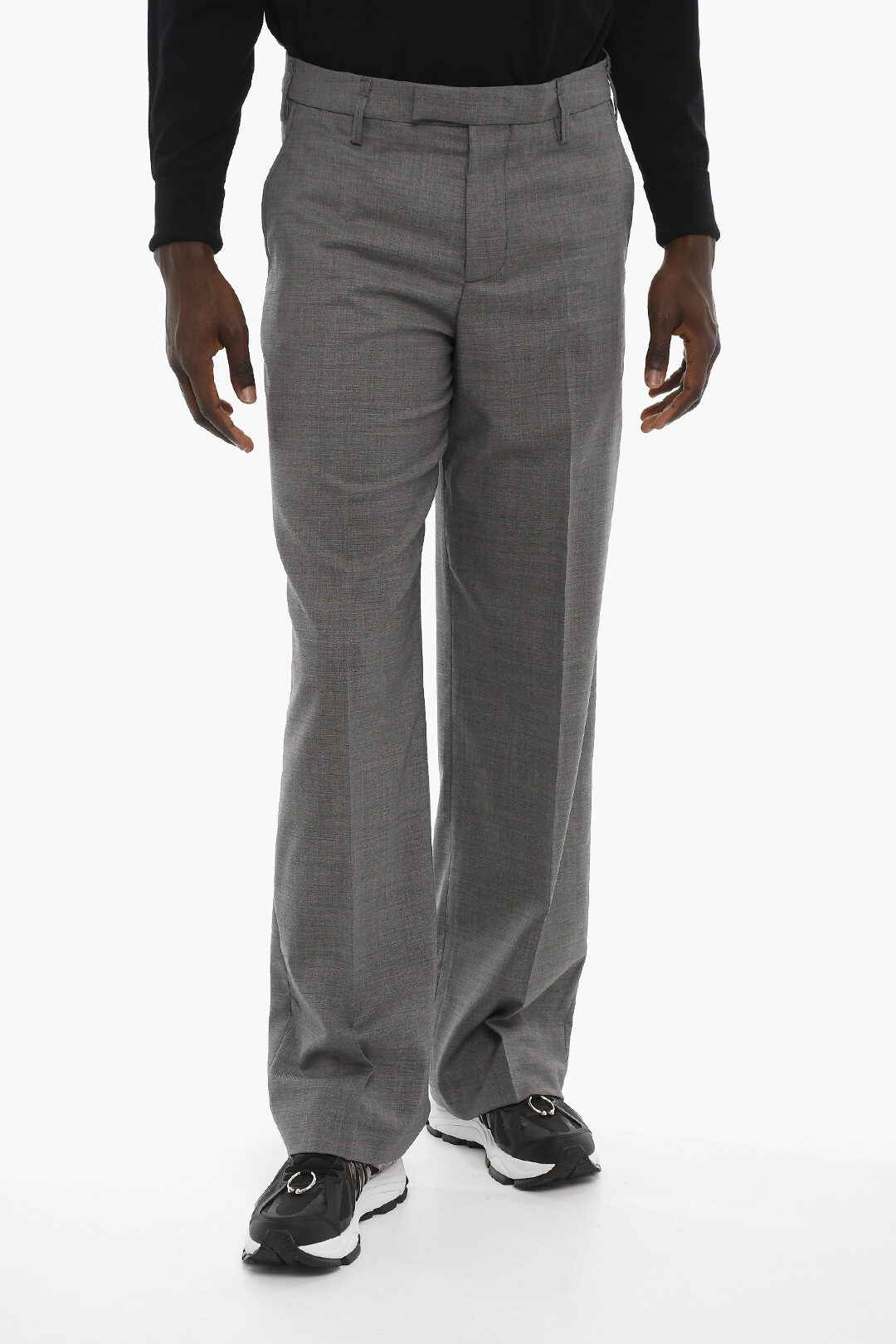 Neil Barrett Virgin Wool Pants with Belt Loops men Glamood Outlet