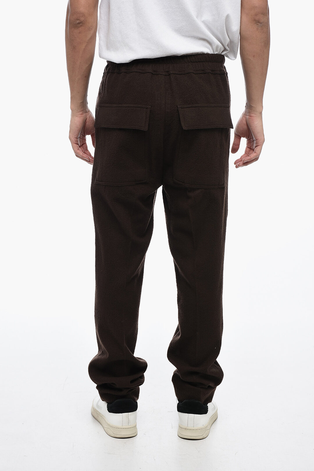 Rick Owens Virgin Wool Pants with Drawstring men - Glamood