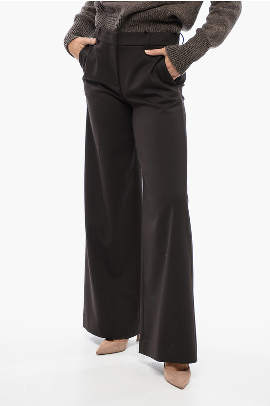 Quelle2 Virgin Wool Pants With Wide-leg Fit