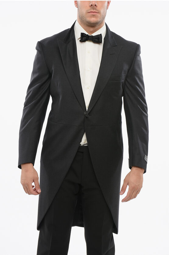 Corneliani Virgin Wool Peak Lapel Cerimonia Tail-coat Blazer