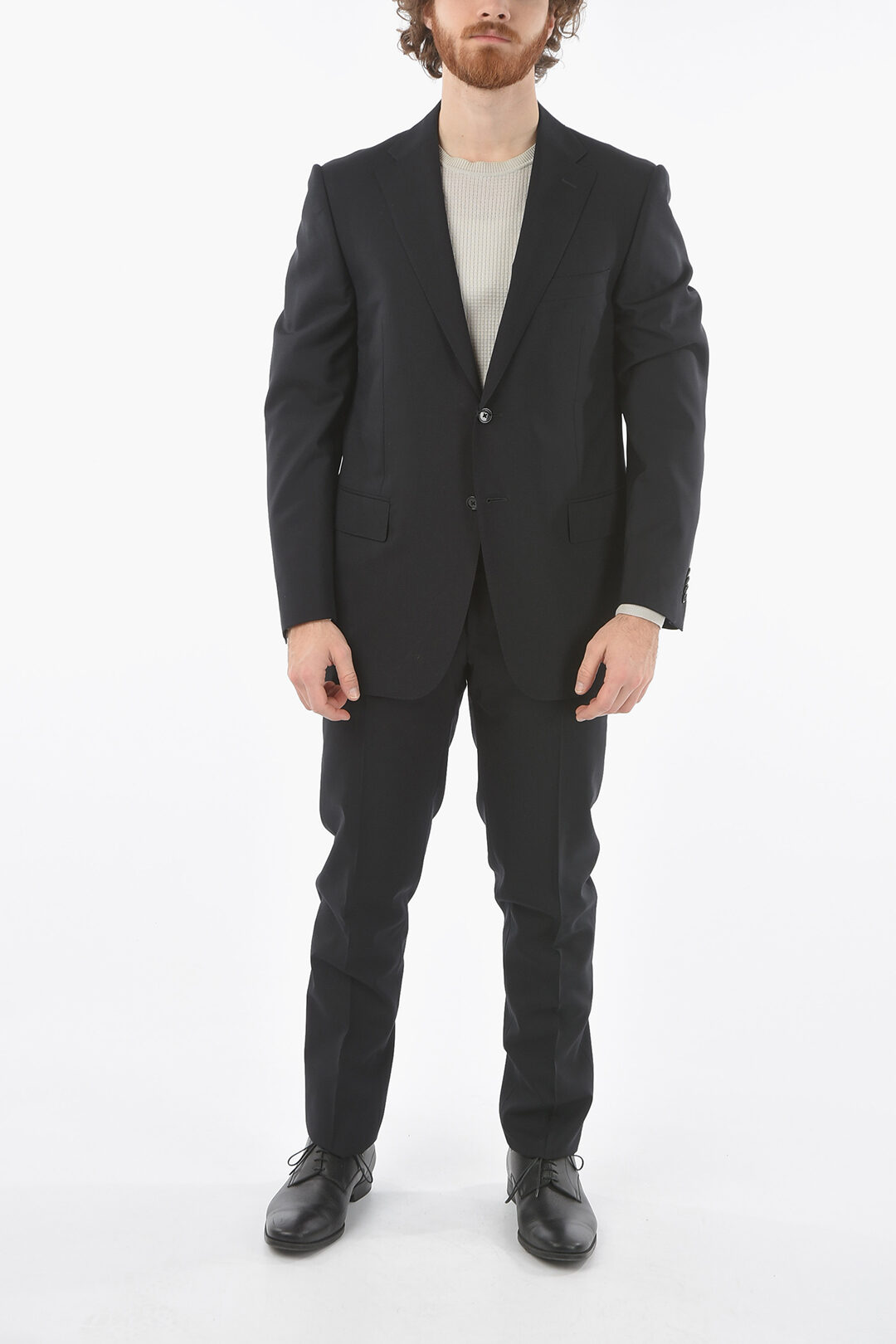 0401~virgin wool and Cotton GATE notch lapel 2-button suit main image 0