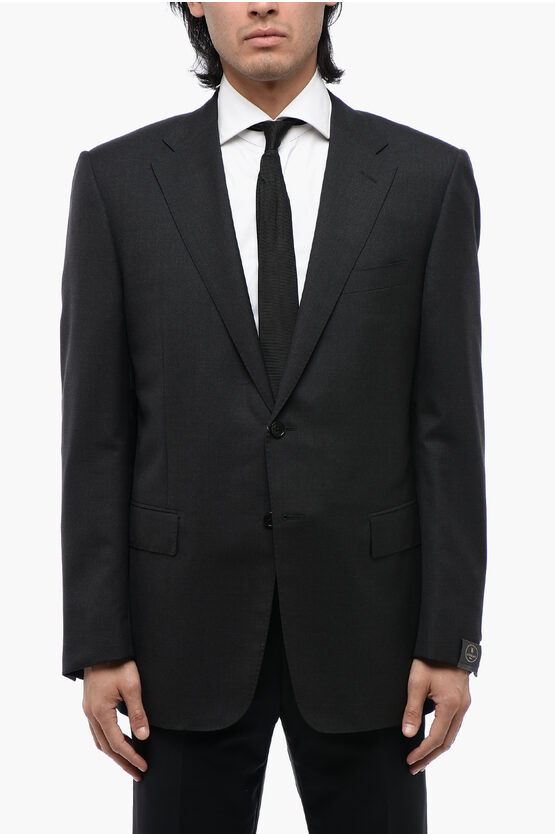 Corneliani Virgin Wool Side Vents Notch Lapel Mantua 2-button Blazer