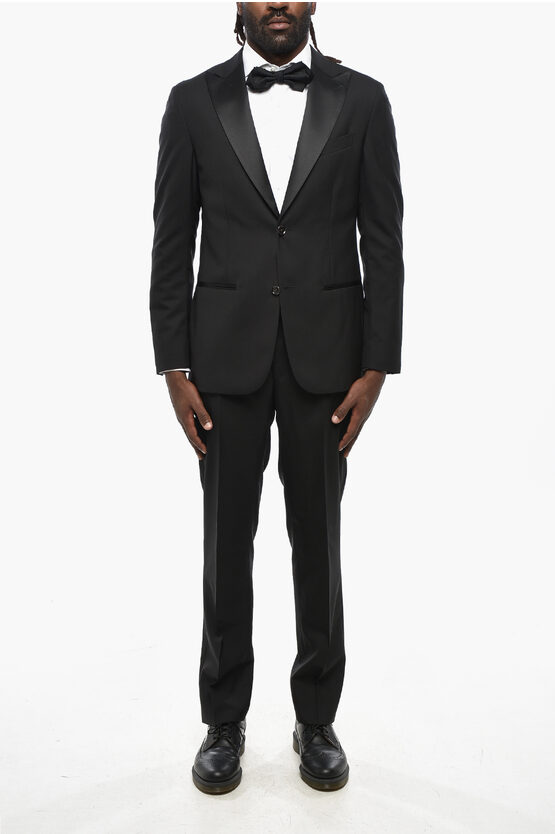 Nino Danieli Virgin Wool Side Vents Peak Lapel Cerimonia 2-button Suit