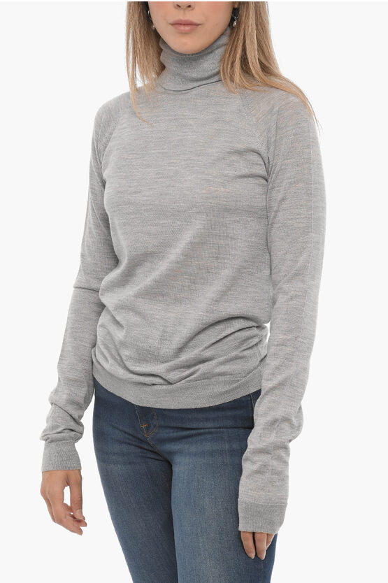 Shop Armarium Virgin Wool Silk And Cashmere Turtle-neck Sweater