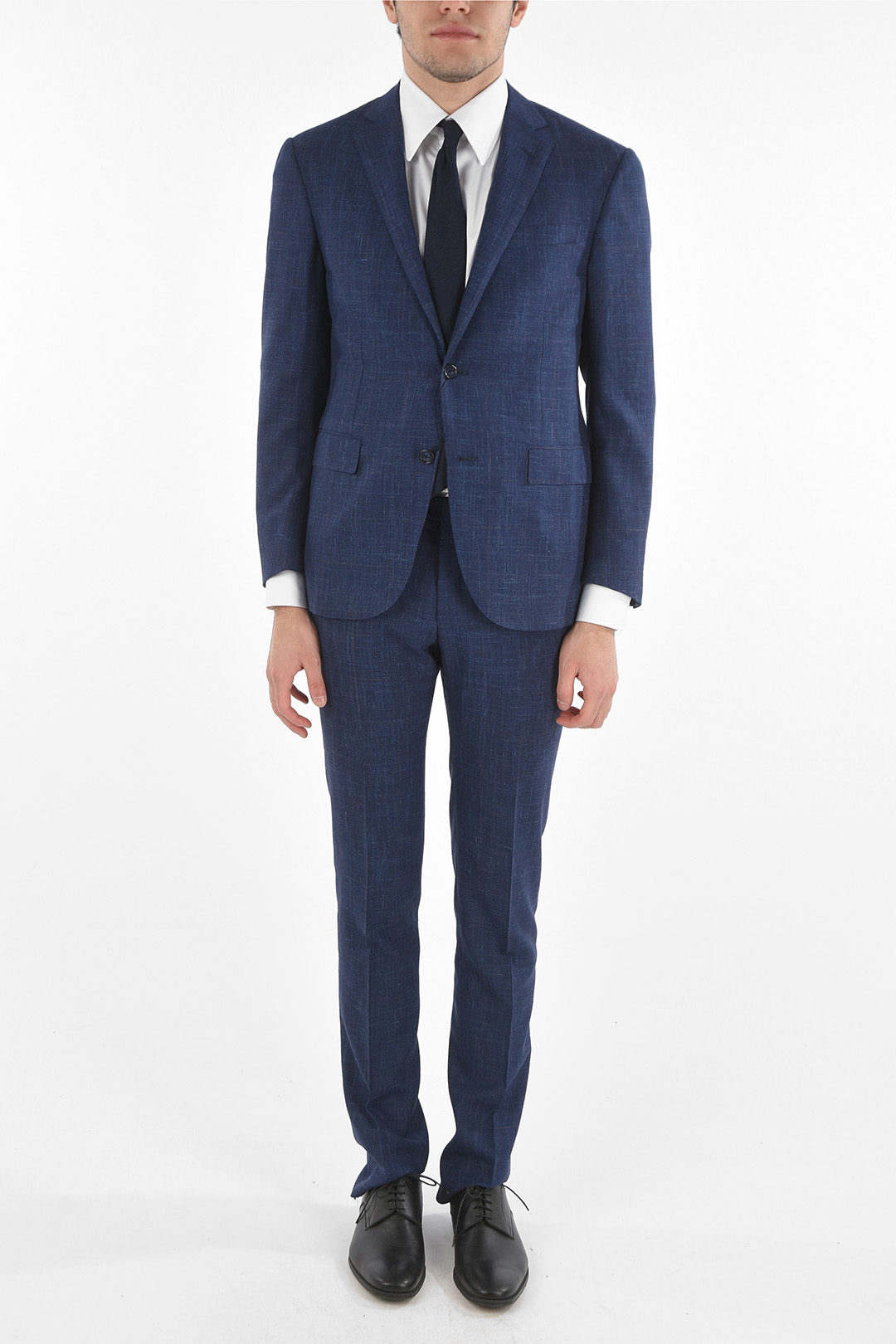 0401~Notch Lapel ACADEMY SOFT Flax Blend Suit main image 1
