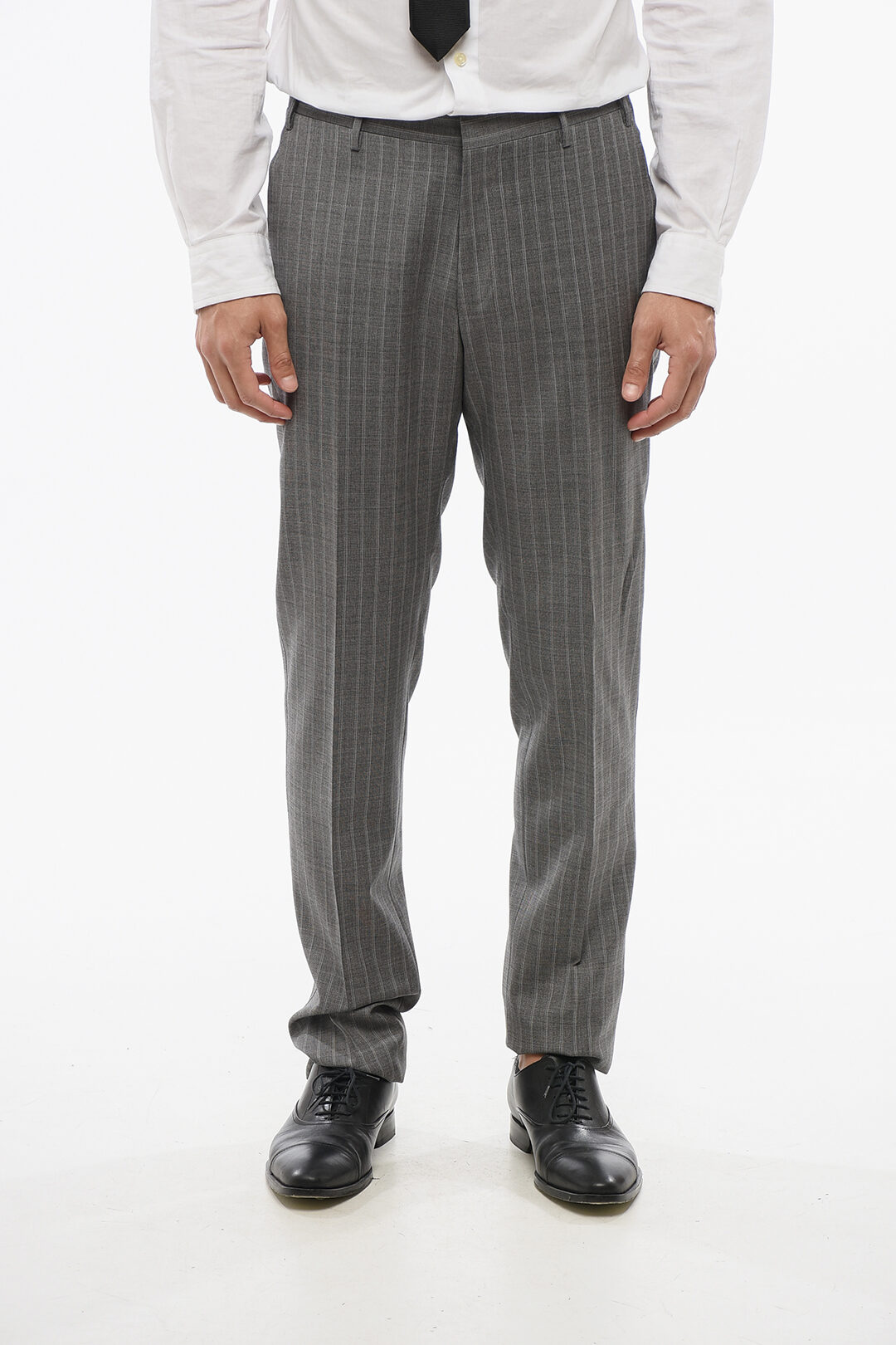 Nino Danieli Virgin Wool Suit with Stripe Motif men