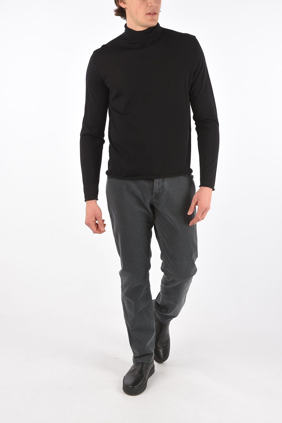 Wool Turtleneck With Trousers Original Vintage Style Virgin Wool