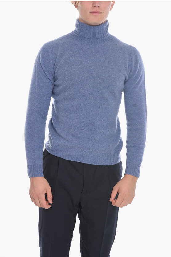 Altea Virgin Wool Turtleneck Sweater In Blue