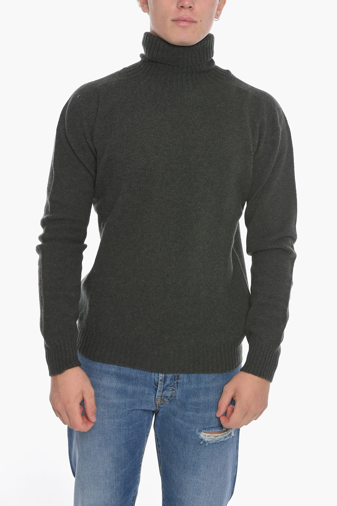 Virgin-wool rollneck