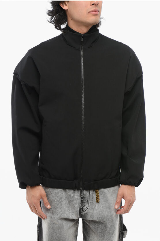 FEAR OF GOD VISCOSE BLEND ETERNAL BOMBER JACKET WITH EMBOSSED DETAIL