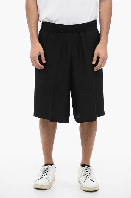 Neil Barrett Viscose Blend Jordan Shorts With Elastic Waistband