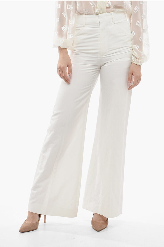 Shop Chloé Viscose Blend Palazzo Pants With Flush Pockets