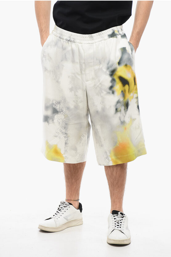 Alexander Mcqueen Abstract-printed Knee-length Bermuda Shorts