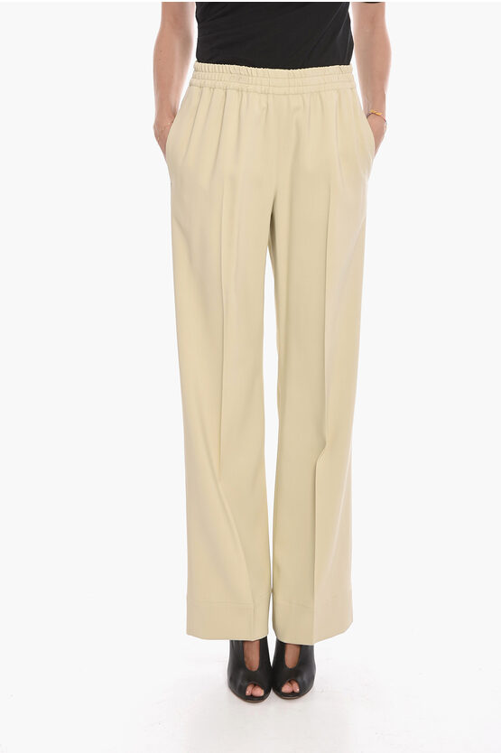 Shop Golden Goose Viscose Brittany Trousers With Wide Leg