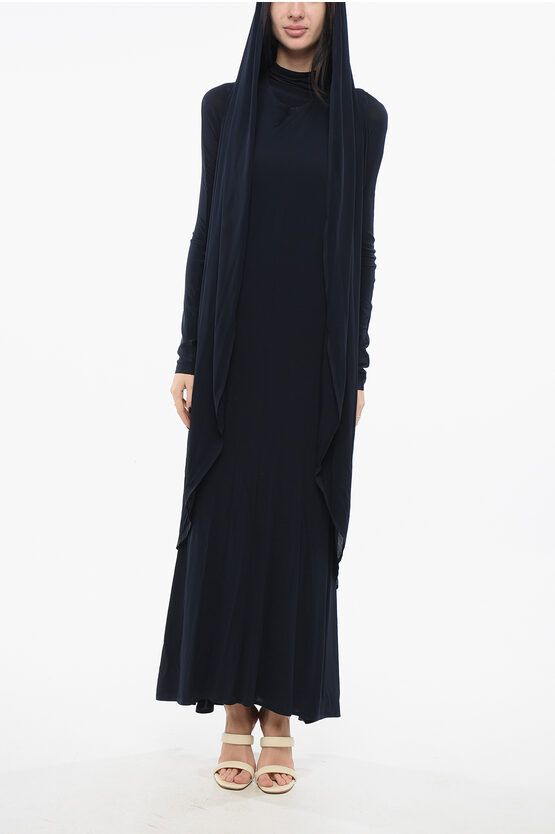 ALAÏA VISCOSE CAPE DRESS