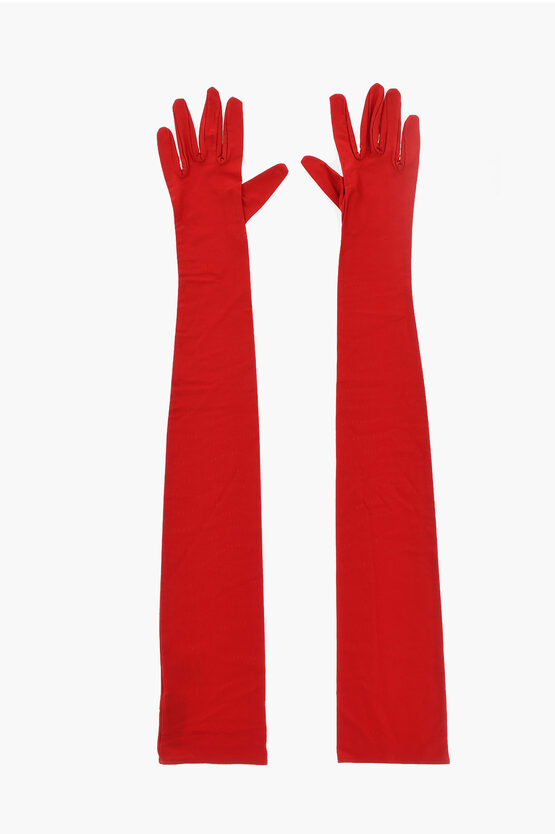 Alexandre Vauthier Viscose Color Block Opera Gloves