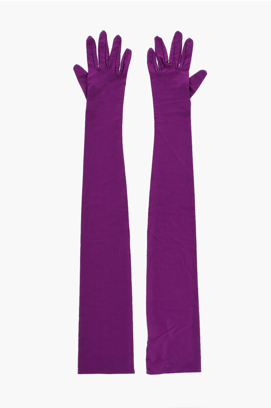 ALEXANDRE VAUTHIER VISCOSE COLOR BLOCK OPERA GLOVES