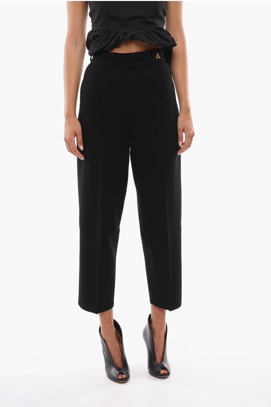 Aeron Viscose-knit Madeline Tailored Trousers In Black