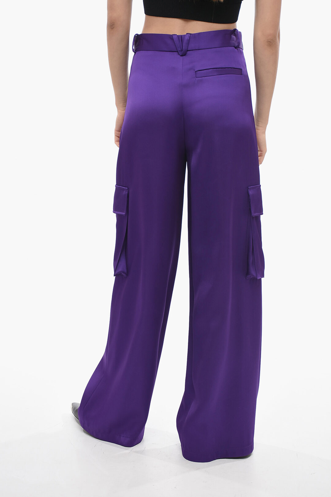 パンツ VERSACE Satin cargo pants Purple Versace Women's' Cargo Pants in Purple | LN-CC®