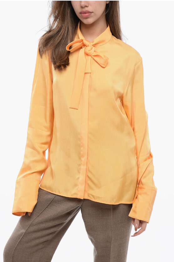 Jil Sander Viscose Shirt With Self-tie Detailing
