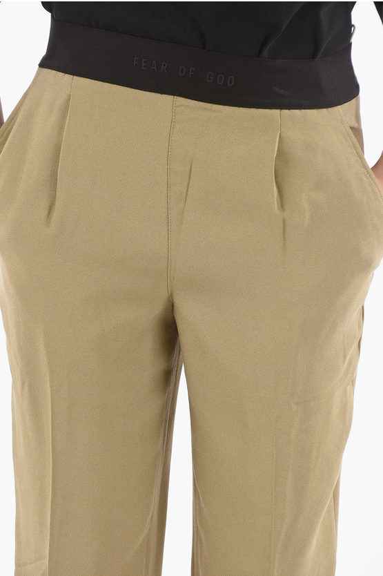 Fear Of God Viscose Single-pleated Chino Pants with Logoed