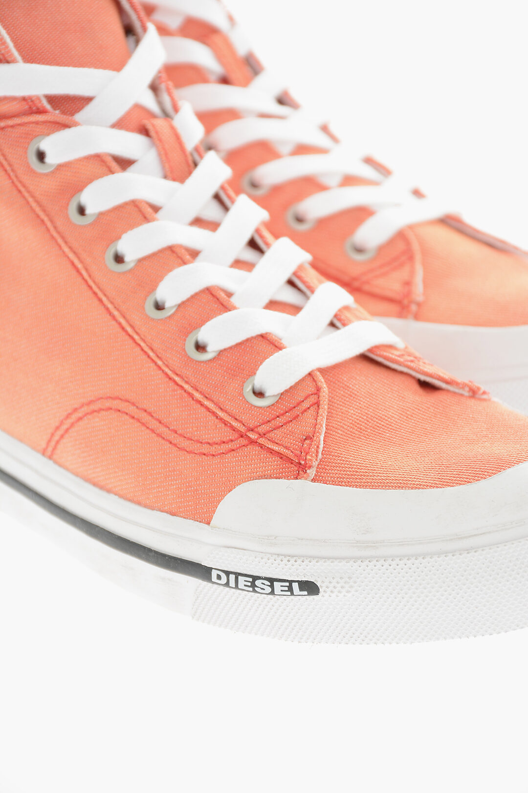 orange denim sneaker