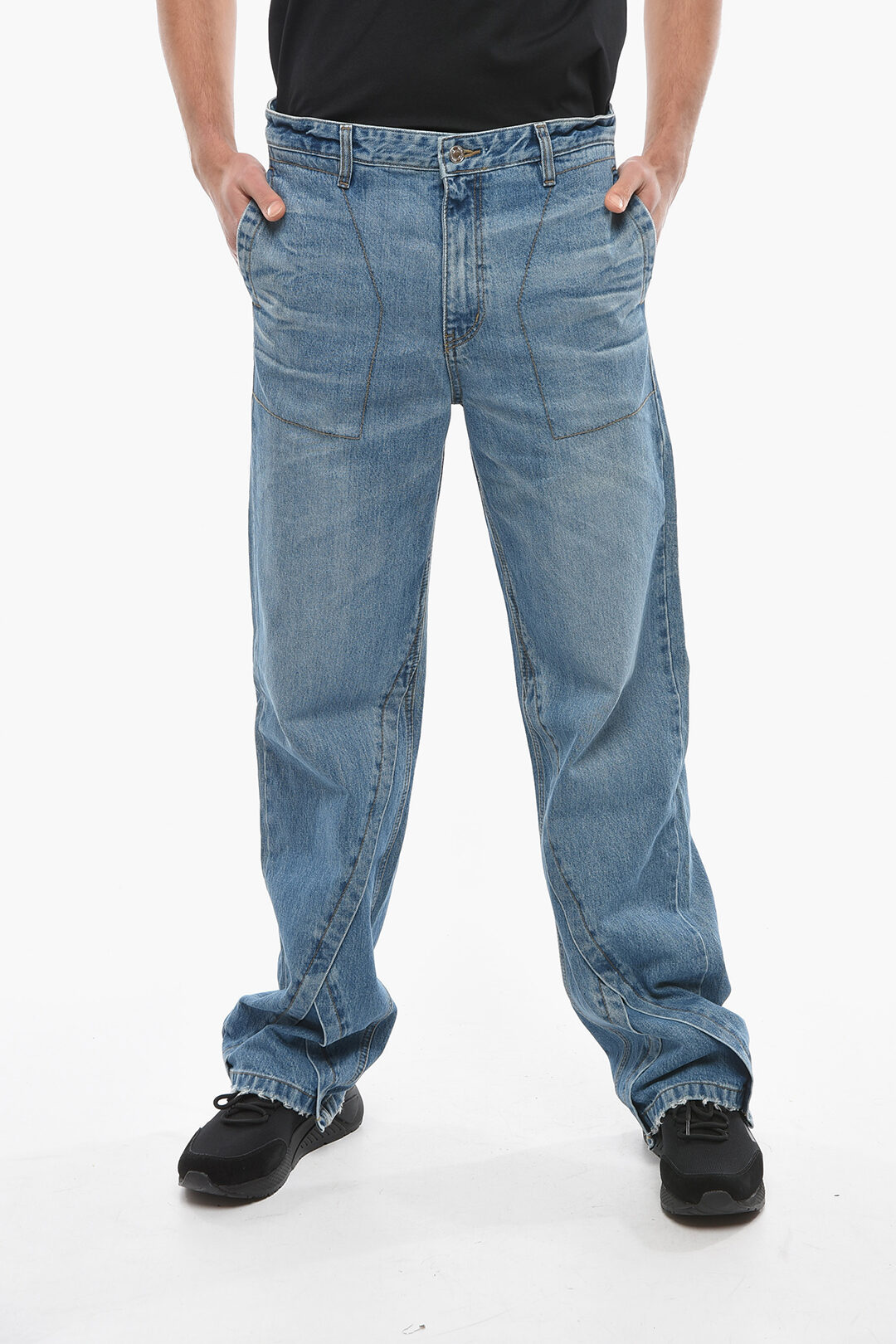 We11done Visible Stitching Regular Fit Jeans 24cm men - Glamood Outlet