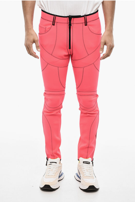 Dsquared2 Visible Stitching Slim Fit Nylon Pants
