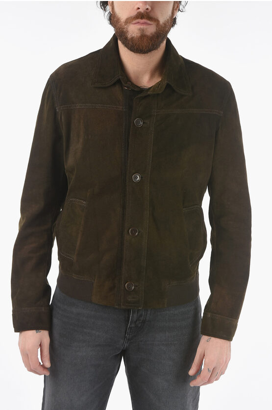 Salvatore Santoro Visible Stitching Suede Jacket men Glamood Outlet