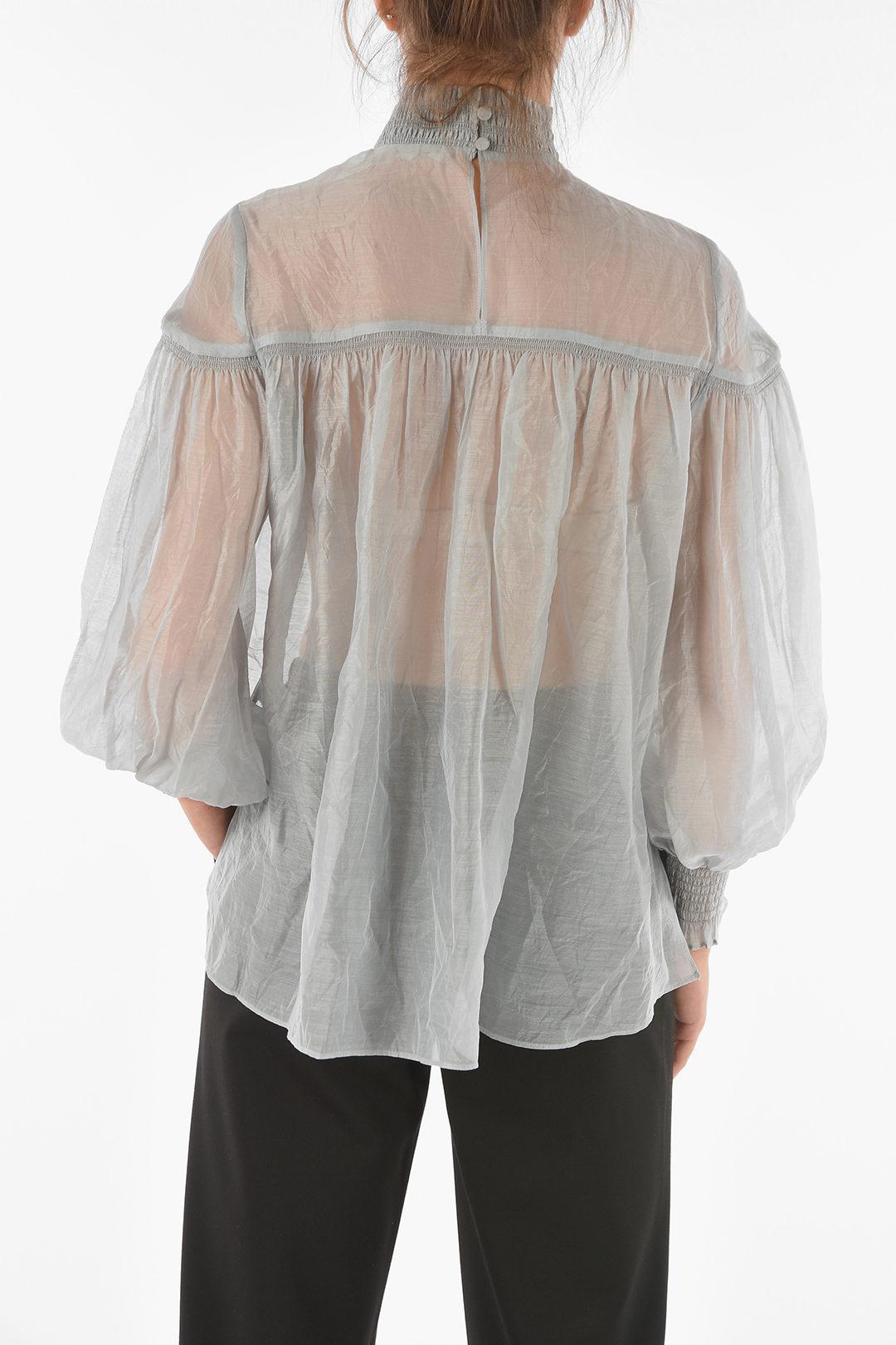 AllSaints Voile ELITA Top with Bishop Sleeves women - Glamood Outlet