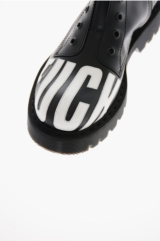 Vetements VTMNTS Laceless FUCK OFF Leather Combat Booties men