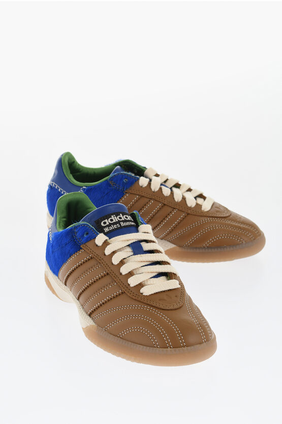 Adidas Originals Wales Bonner Leather Samba Pny Sneakers With Pony Fur Detail