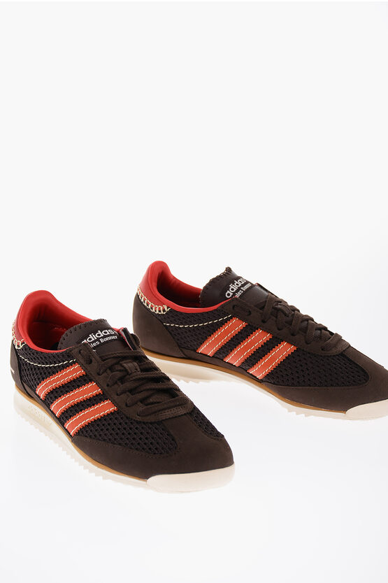 Adidas Originals Wales Bonner Suede And Mesh Wb Sl72 Low-top Trainers In Black