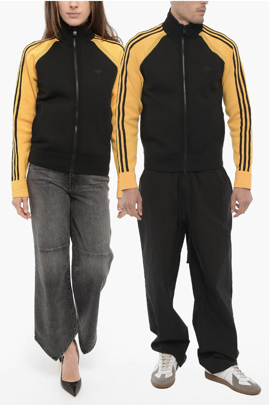 Adidas Originals Wales Bonner Two-tone Unisex Sweatshirt With Zip Closure In Multi