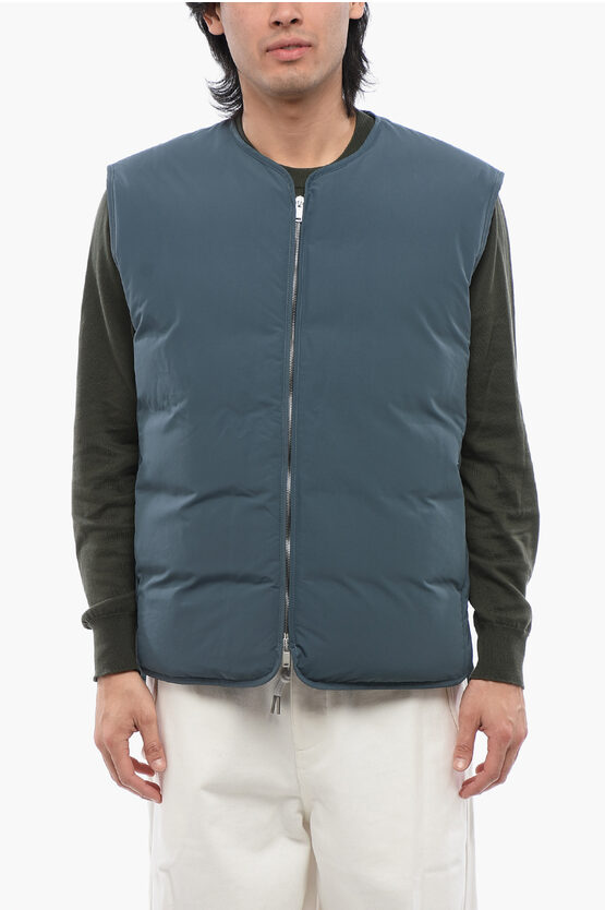 Jil Sander Waterproof Sleeveless Down Jacket With Front Zip