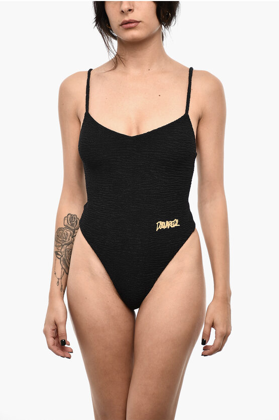 DSQUARED2 WAVE MOTIF ONE PIECE SWIMSUIT