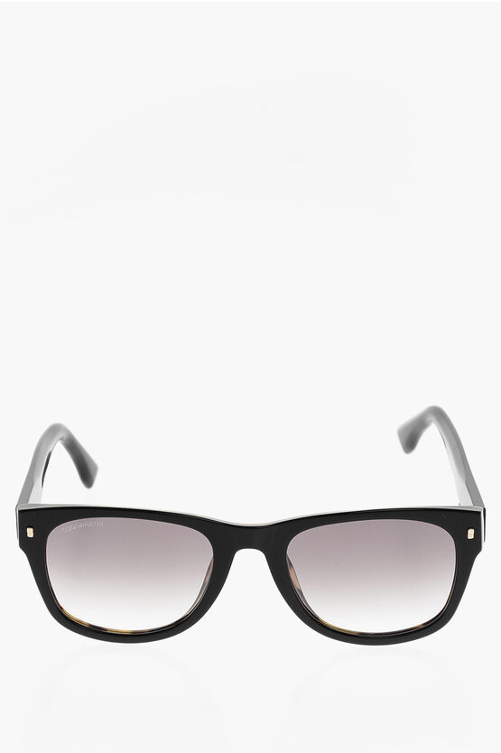 Dsquared2 Wayfarer Sunglasses With Contrasting Logo In Black