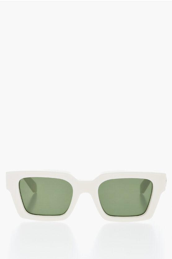 Off-white Wayfarer Virgil Sunglasses With Arrow Rods In Green
