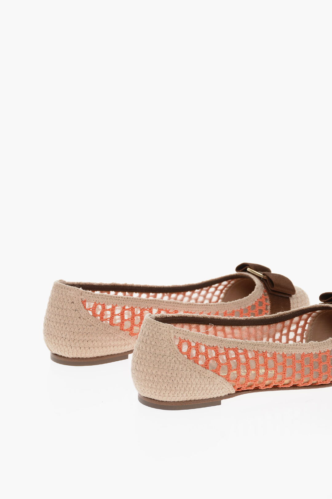 Salvatore Ferragamo Weave VARINA RAF Ballet Flats with Contrasting