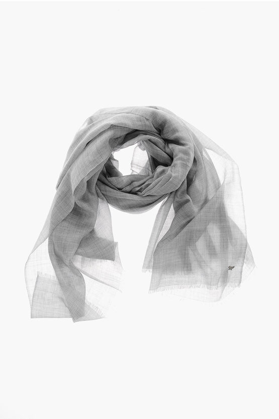 Max Mara Weekend Cashmere Ancora Foulard With Fringes