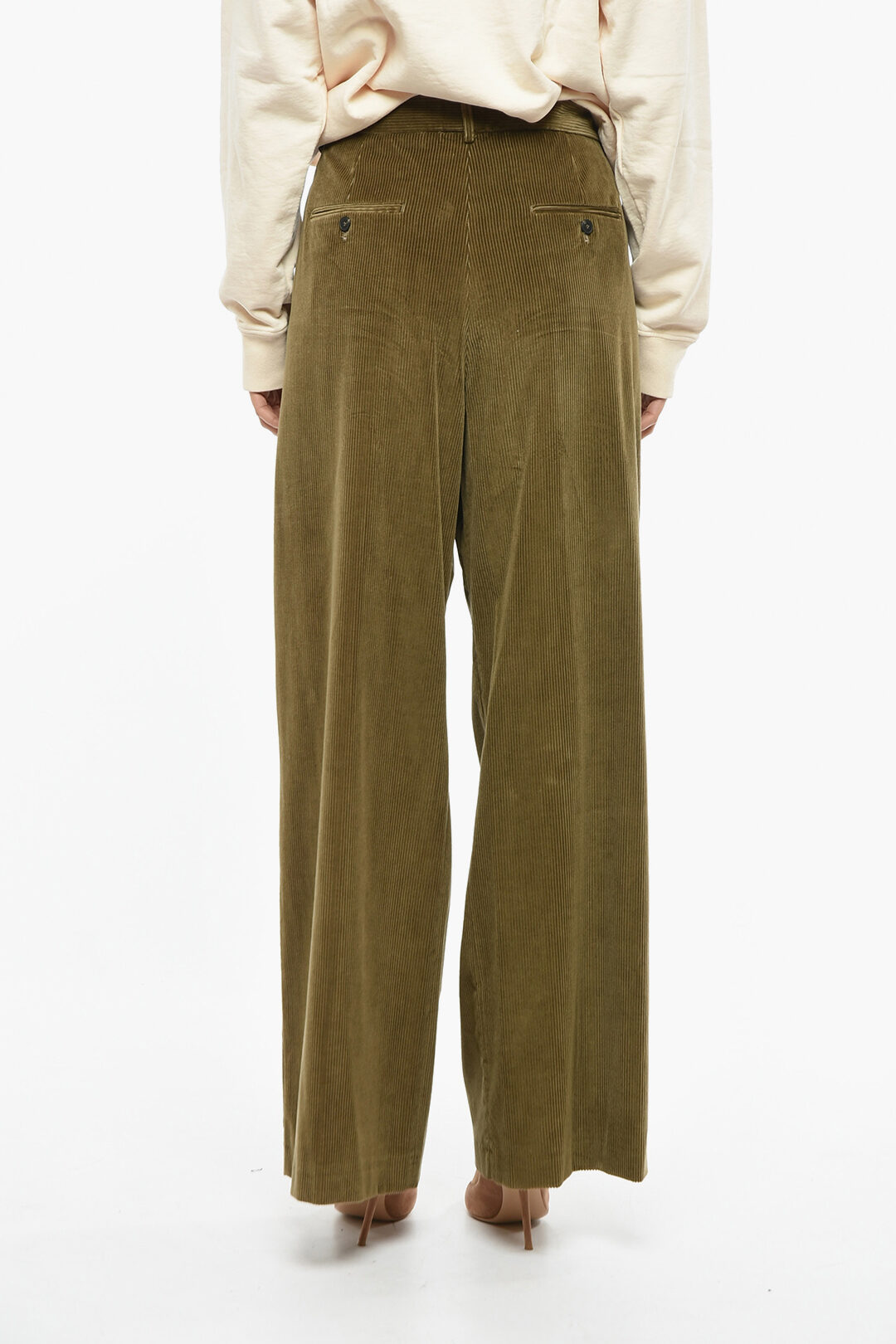 Max Mara WEEKEND Double-pleated BELLA Corduroy Pants women